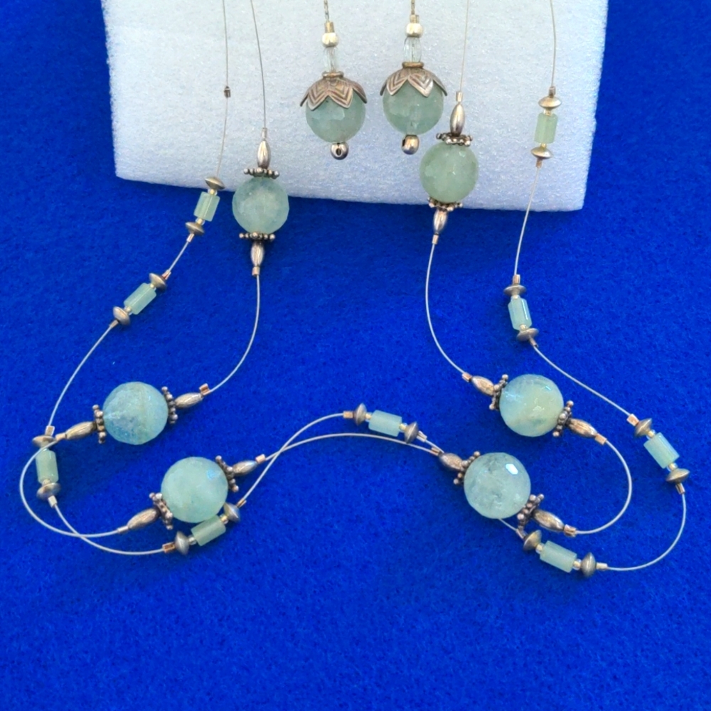 A269 🔥 5 For $35 🔥 Handmade Necklace & Dangling Pierced Earrings